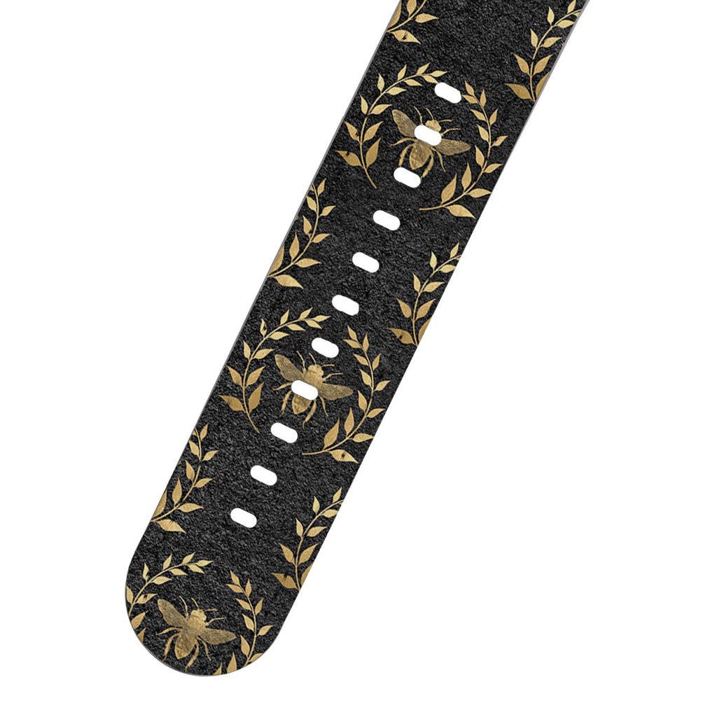 Apple Watch Straps-Golden Bees Grey Apple Watch Strap-All Products Are Printed To Order No returns will be entertained if you select the wrong model. Please ensure you select the right model Get trendy with our vegan leather Apple Watch bands. Available for all models of Apple watch. Product Details Vegan Leather Apple Watch Straps High quality Vegan Leather Fully printed on all exterior sides. Apple Watch Band 38mm/40mm Apple Watch Band 42mm/44mm-Stringberry