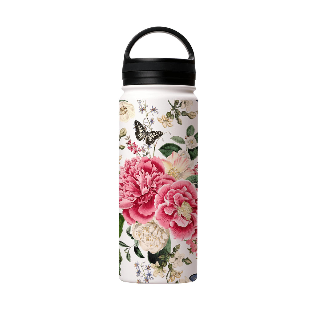 Water Bottles-Albury Insulated Stainless Steel Water Bottle-18oz (530ml)-handle cap-Insulated Steel Water Bottle Our insulated stainless steel bottle comes in 3 sizes- Small 12oz (350ml), Medium 18oz (530ml) and Large 32oz (945ml) . It comes with a leak proof cap Keeps water cool for 24 hours Also keeps things warm for up to 12 hours Choice of 3 lids ( Sport Cap, Handle Cap, Flip Cap ) for easy carrying Dishwasher Friendly Lightweight, durable and easy to carry Reusable, so it's safe for the pla