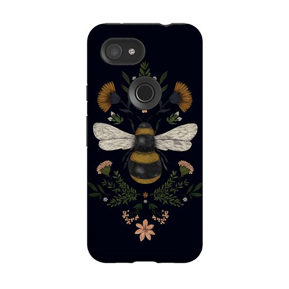 Google phone case-Bee By Jade Mosinski-Product Details Raised bevel to protect screen from scratches. Impact resistant polycarbonate shell and shock absorbing inner TPU liner. Secure fit with design wrapping around side of the case and full access to ports. Compatible with Qi-standard wireless charging. Thickness 1/8 inch (3mm), weight 30g. Compatibility See drop down menu for options, please select the right case as we print to order.-Stringberry