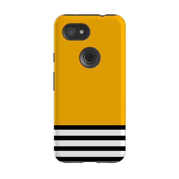 Google phone case-Honey And Stripes-Product Details Raised bevel to protect screen from scratches. Impact resistant polycarbonate shell and shock absorbing inner TPU liner. Secure fit with design wrapping around side of the case and full access to ports. Compatible with Qi-standard wireless charging. Thickness 1/8 inch (3mm), weight 30g. Compatibility See drop down menu for options, please select the right case as we print to order.-Stringberry