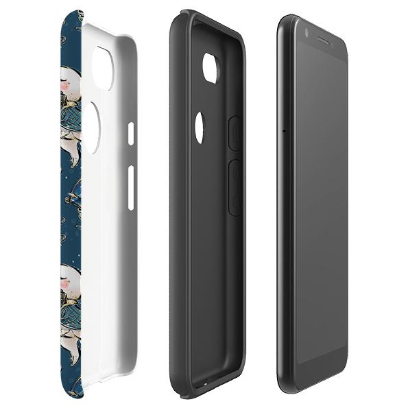 Google phone case-Magic Alice-Product Details Raised bevel to protect screen from scratches. Impact resistant polycarbonate shell and shock absorbing inner TPU liner. Secure fit with design wrapping around side of the case and full access to ports. Compatible with Qi-standard wireless charging. Thickness 1/8 inch (3mm), weight 30g. Compatibility See drop down menu for options, please select the right case as we print to order.-Stringberry