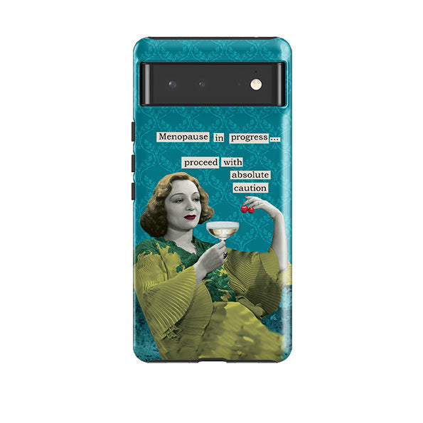 Google phone case-Menopause In Progress By Clare Jordan-Product Details Raised bevel to protect screen from scratches. Impact resistant polycarbonate shell and shock absorbing inner TPU liner. Secure fit with design wrapping around side of the case and full access to ports. Compatible with Qi-standard wireless charging. Thickness 1/8 inch (3mm), weight 30g. Compatibility See drop down menu for options, please select the right case as we print to order.-Stringberry