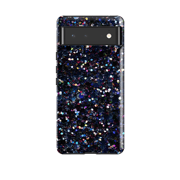 Google phone case-Night Sky By Kitty Joseph (case does not glitter)-Product Details Raised bevel to protect screen from scratches. Impact resistant polycarbonate shell and shock absorbing inner TPU liner. Secure fit with design wrapping around side of the case and full access to ports. Compatible with Qi-standard wireless charging. Thickness 1/8 inch (3mm), weight 30g. Compatibility See drop down menu for options, please select the right case as we print to order.-Stringberry