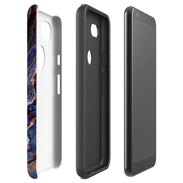 Google phone case-Royal Agate-Product Details Raised bevel to protect screen from scratches. Impact resistant polycarbonate shell and shock absorbing inner TPU liner. Secure fit with design wrapping around side of the case and full access to ports. Compatible with Qi-standard wireless charging. Thickness 1/8 inch (3mm), weight 30g. Compatibility See drop down menu for options, please select the right case as we print to order.-Stringberry