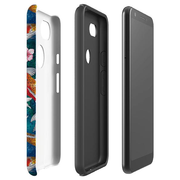 Google phone case-Shinzo-Product Details Raised bevel to protect screen from scratches. Impact resistant polycarbonate shell and shock absorbing inner TPU liner. Secure fit with design wrapping around side of the case and full access to ports. Compatible with Qi-standard wireless charging. Thickness 1/8 inch (3mm), weight 30g. Compatibility See drop down menu for options, please select the right case as we print to order.-Stringberry