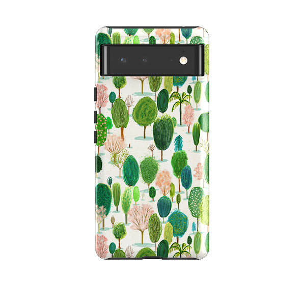 Google phone case-Spring In The Arboretum By Katherine Quinn-Product Details Raised bevel to protect screen from scratches. Impact resistant polycarbonate shell and shock absorbing inner TPU liner. Secure fit with design wrapping around side of the case and full access to ports. Compatible with Qi-standard wireless charging. Thickness 1/8 inch (3mm), weight 30g. Compatibility See drop down menu for options, please select the right case as we print to order.-Stringberry