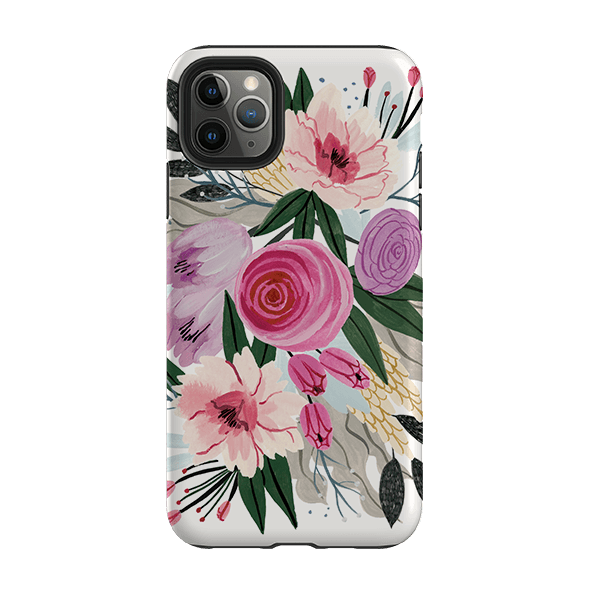 iPhone phone case-Bloom By Meghann Rader-Product Details Raised bevel to protect screen from scratches. Impact resistant polycarbonate shell and shock absorbing inner TPU liner. Secure fit with design wrapping around side of the case and full access to ports. Compatible with Qi-standard wireless charging. Thickness 1/8 inch (3mm), weight 30g. Compatibility See drop down menu for options, please select the right case as we print to order.-Stringberry