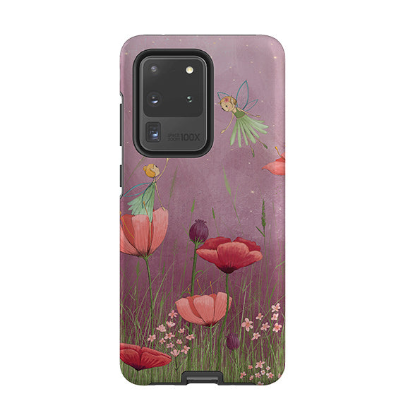 Samsung phone case-Flower Fairies By Maja Lindberg-Product Details Raised bevel to protect screen from scratches. Impact resistant polycarbonate shell and shock absorbing inner TPU liner. Secure fit with design wrapping around side of the case and full access to ports. Compatible with Qi-standard wireless charging. Thickness 1/8 inch (3mm), weight 30g. Compatibility See drop down menu for options, please select the right case as we print to order.-Stringberry