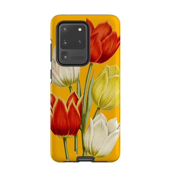 Samsung phone case-Tulips-Product Details Raised bevel to protect screen from scratches. Impact resistant polycarbonate shell and shock absorbing inner TPU liner. Secure fit with design wrapping around side of the case and full access to ports. Compatible with Qi-standard wireless charging. Thickness 1/8 inch (3mm), weight 30g. Compatibility See drop down menu for options, please select the right case as we print to order.-Stringberry