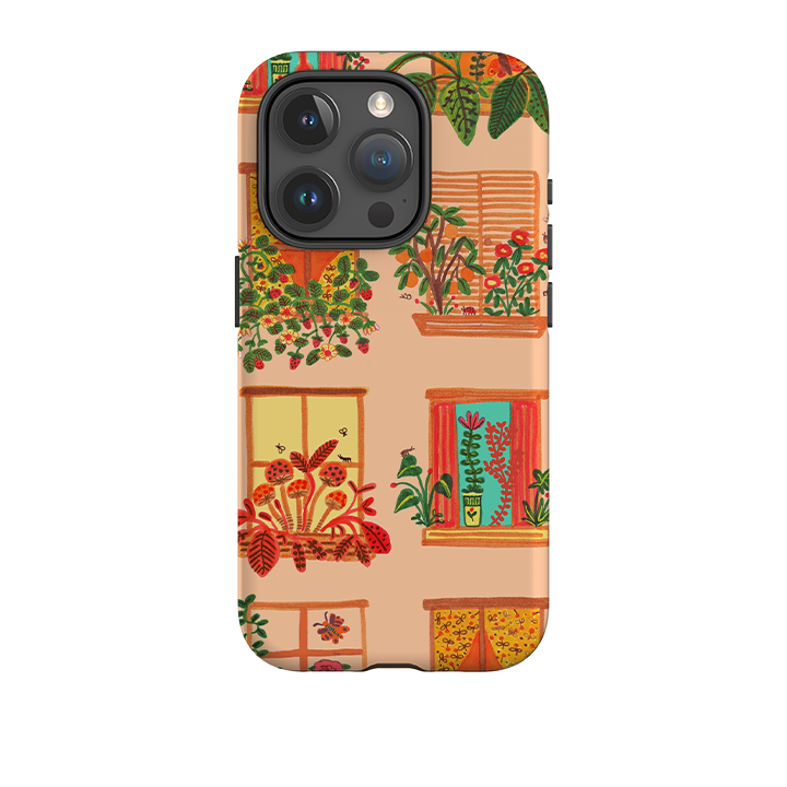 Google phone case-Penny Flowers Red By Ali Brookes-Secure fit with design wrapping around side of the case and full access to ports. Compatible with Qi-standard wireless charging. -Stringberry