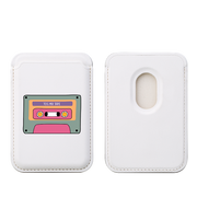 70's Mix Tape MagSafe Wallet- White