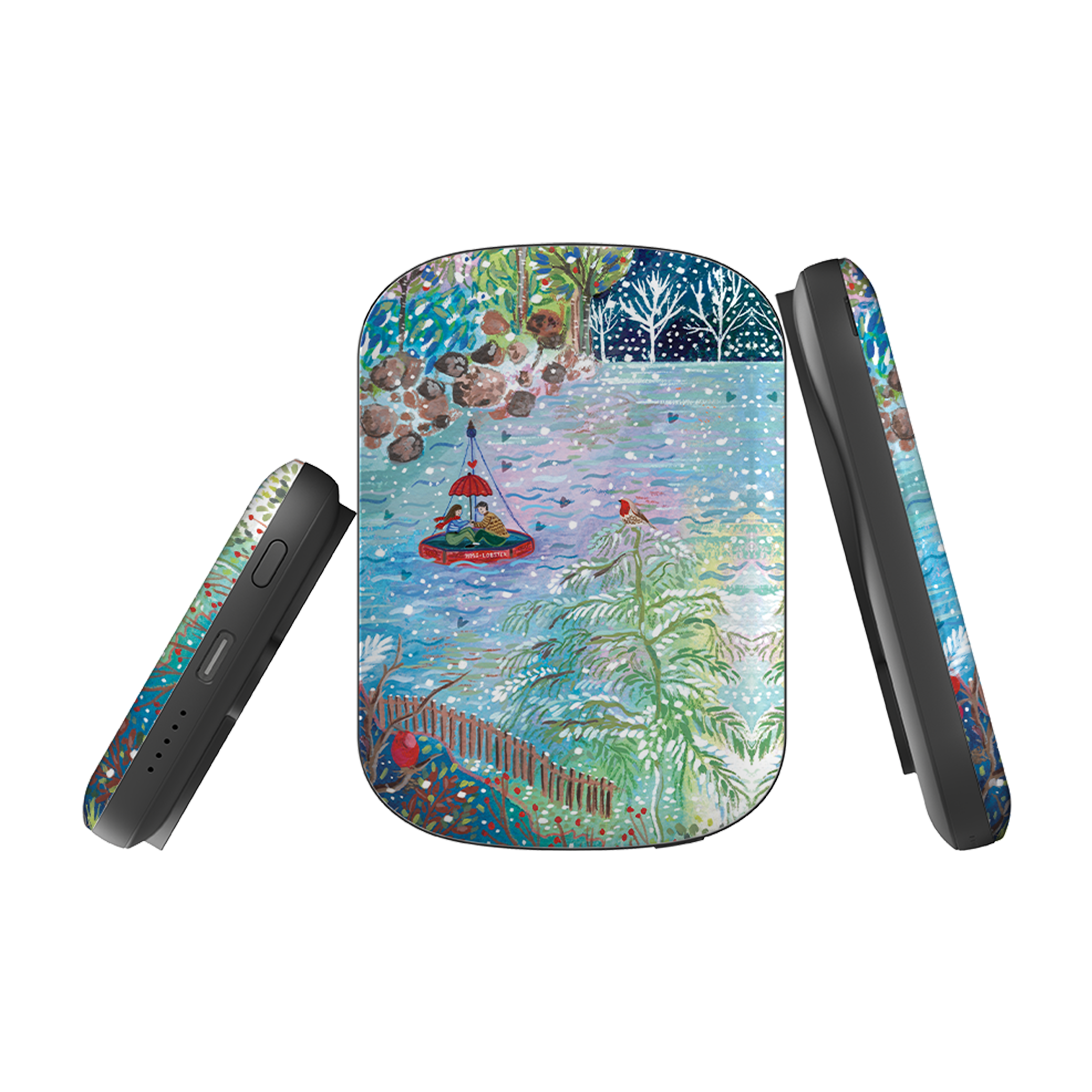 MagSafe Power Bank - A Wee Winter Harbour By Emma Frances Grant
