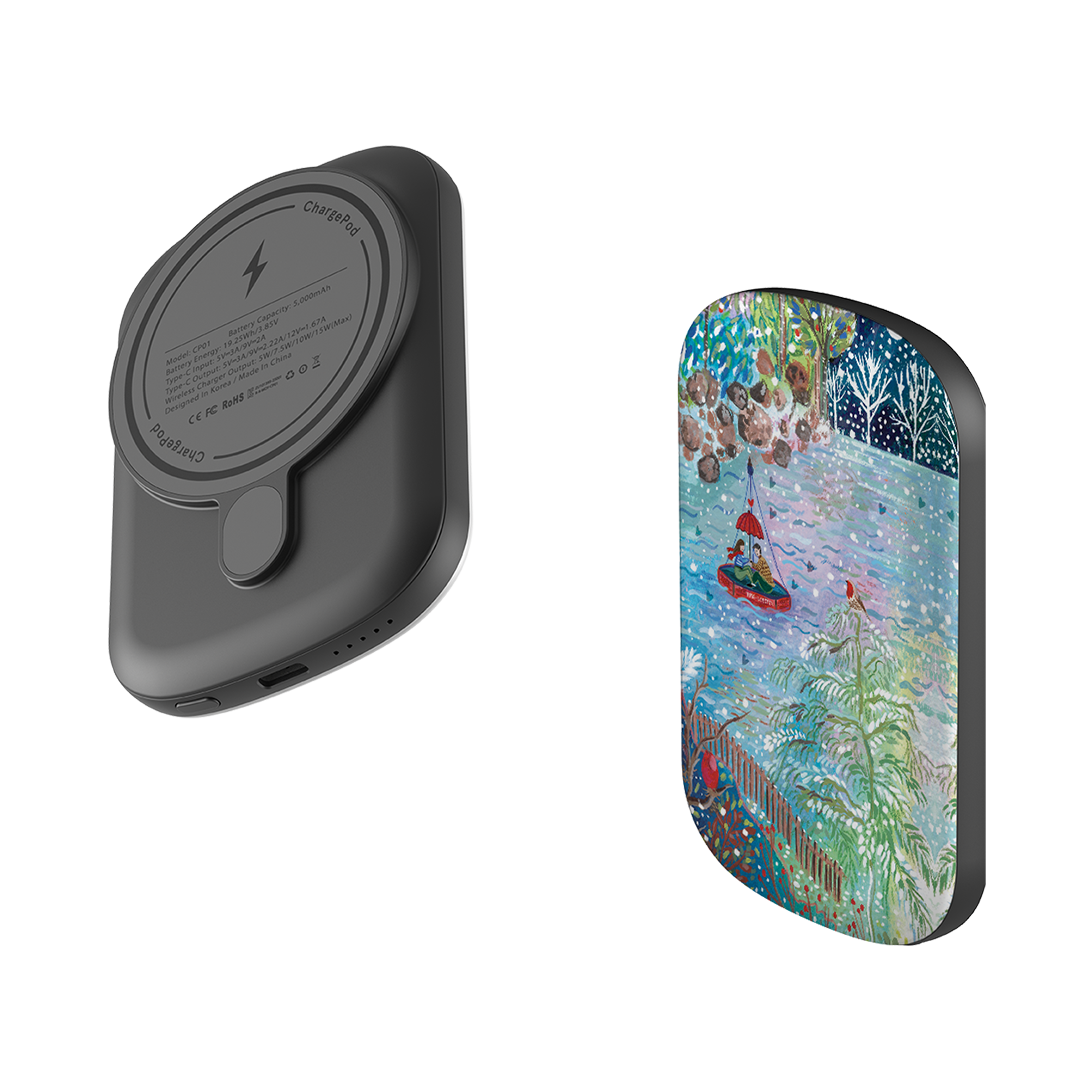 MagSafe Power Bank - A Wee Winter Harbour By Emma Frances Grant
