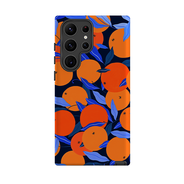 Samsung Tough Case - Arancello Navy Pattern By Madalina Andronic