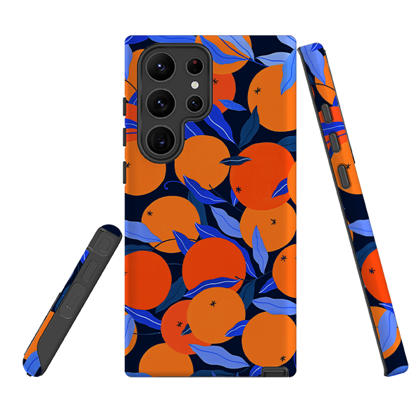 Samsung Tough Case - Arancello Navy Pattern By Madalina Andronic