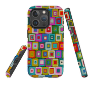 iPhone MagSafe Tough Case -  Atelier Blanket Squares Bright By Sarah Campbell