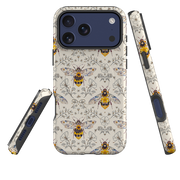 iPhone MagSafe Tough Case - Alabaster Bumble Bee Multi By Helen Ahpornsiri