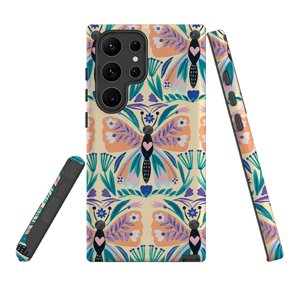 Samsung Tough Case - All Over Butterfly By Tracey English
