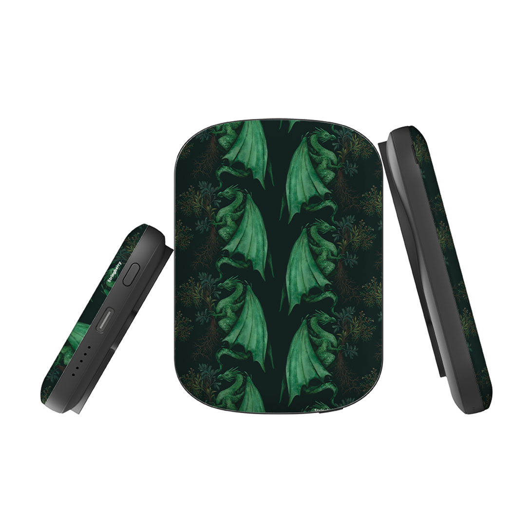 MagSafe Power Bank - Arbor Dragon Pattern By Anna Stead