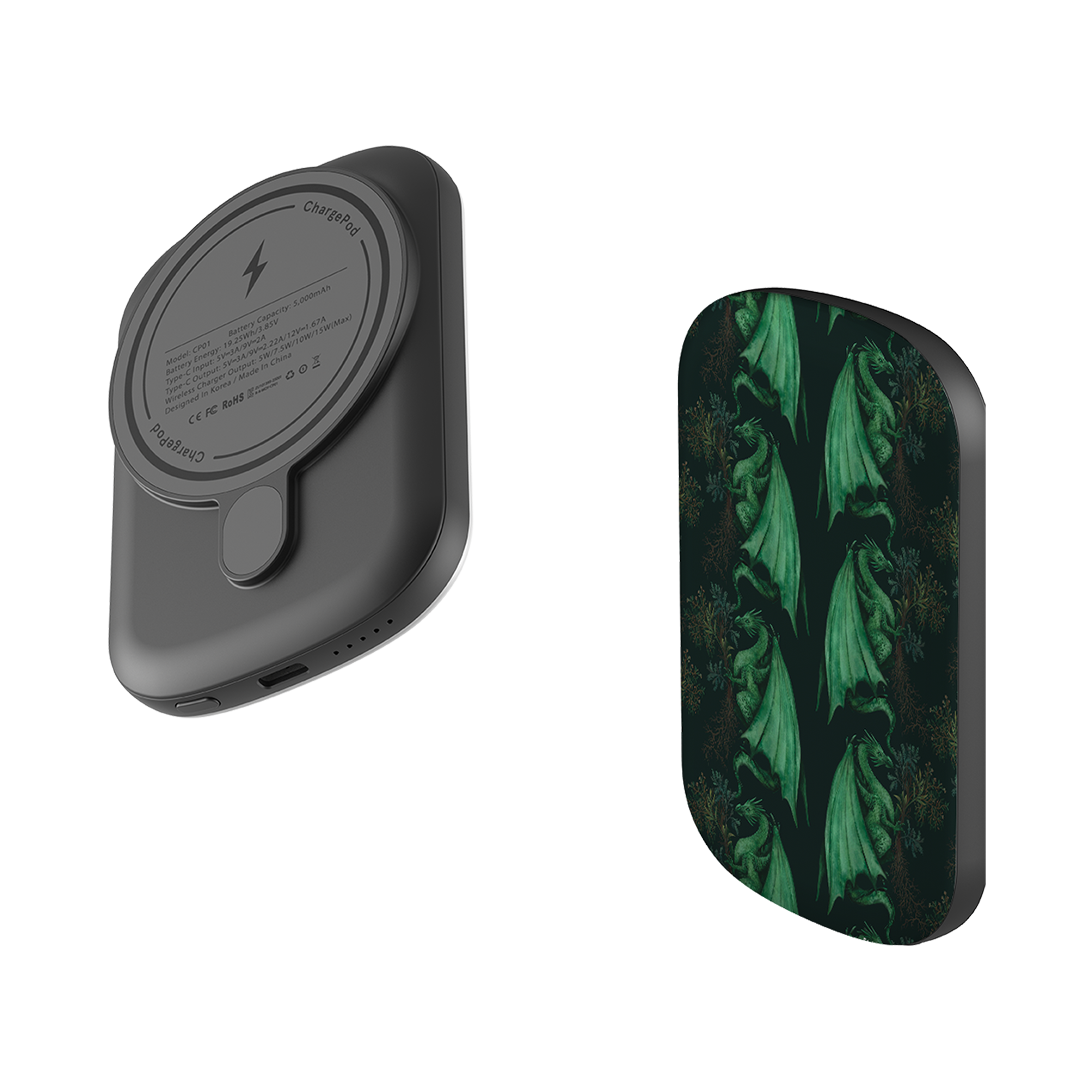 MagSafe Power Bank - Arbor Dragon Pattern By Anna Stead