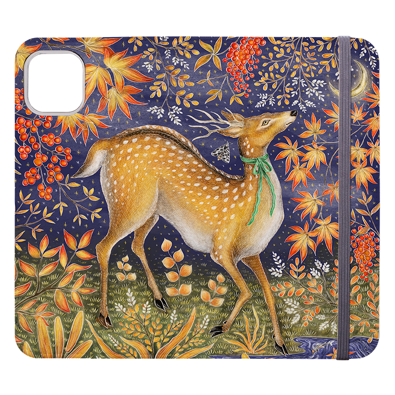Autumn Deer Wallet Case By Catherine Rowe