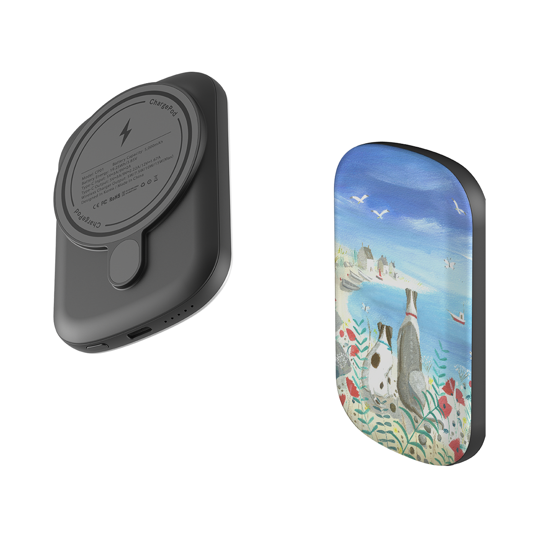 MagSafe Power Bank - Beach Dogs By Mary Stubberfield