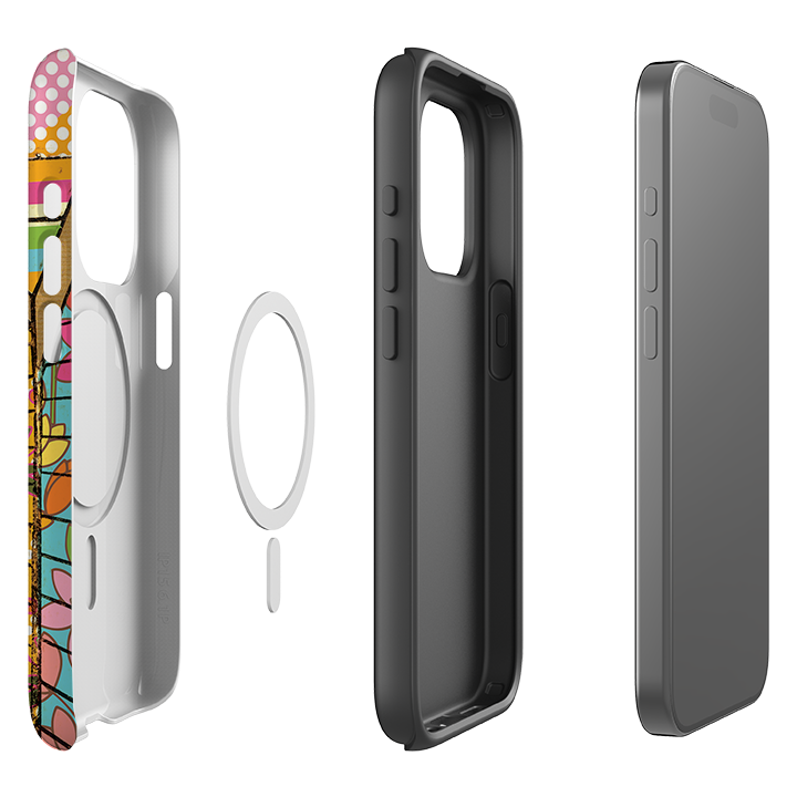 iPhone MagSafe Tough Case -  Beach Huts By Amelia Bowman