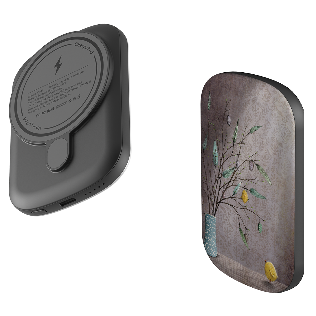 MagSafe Power Bank - Bird Bouqet By Maja Lindberg