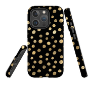 iPhone MagSafe Tough Case -  Black and Gold Dots