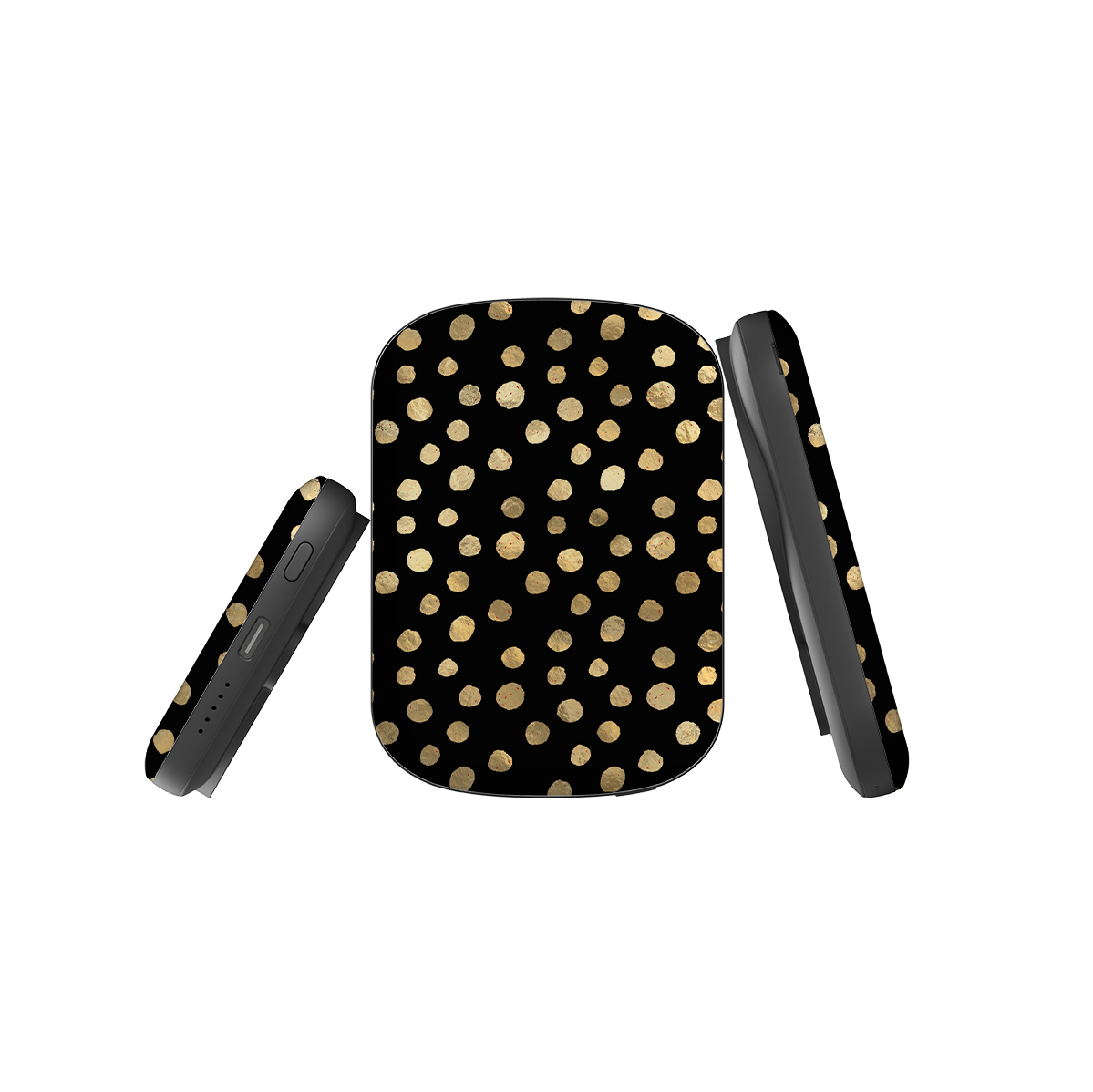 MagSafe Power Bank - Black and Gold Dots