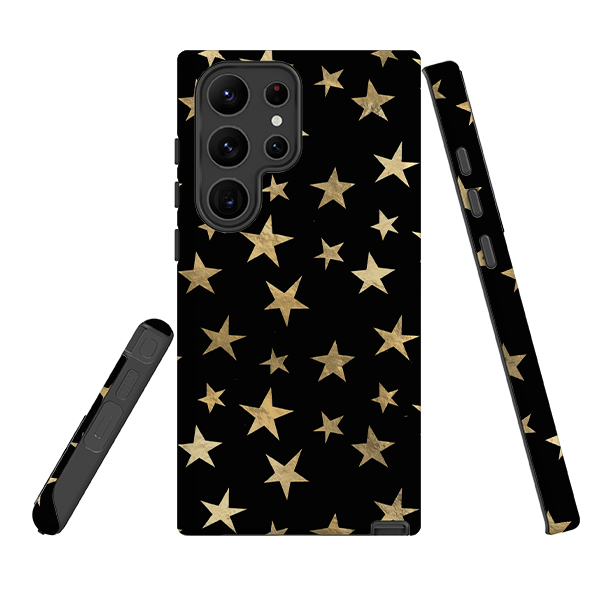 Samsung Tough Case - Black and Gold Stars