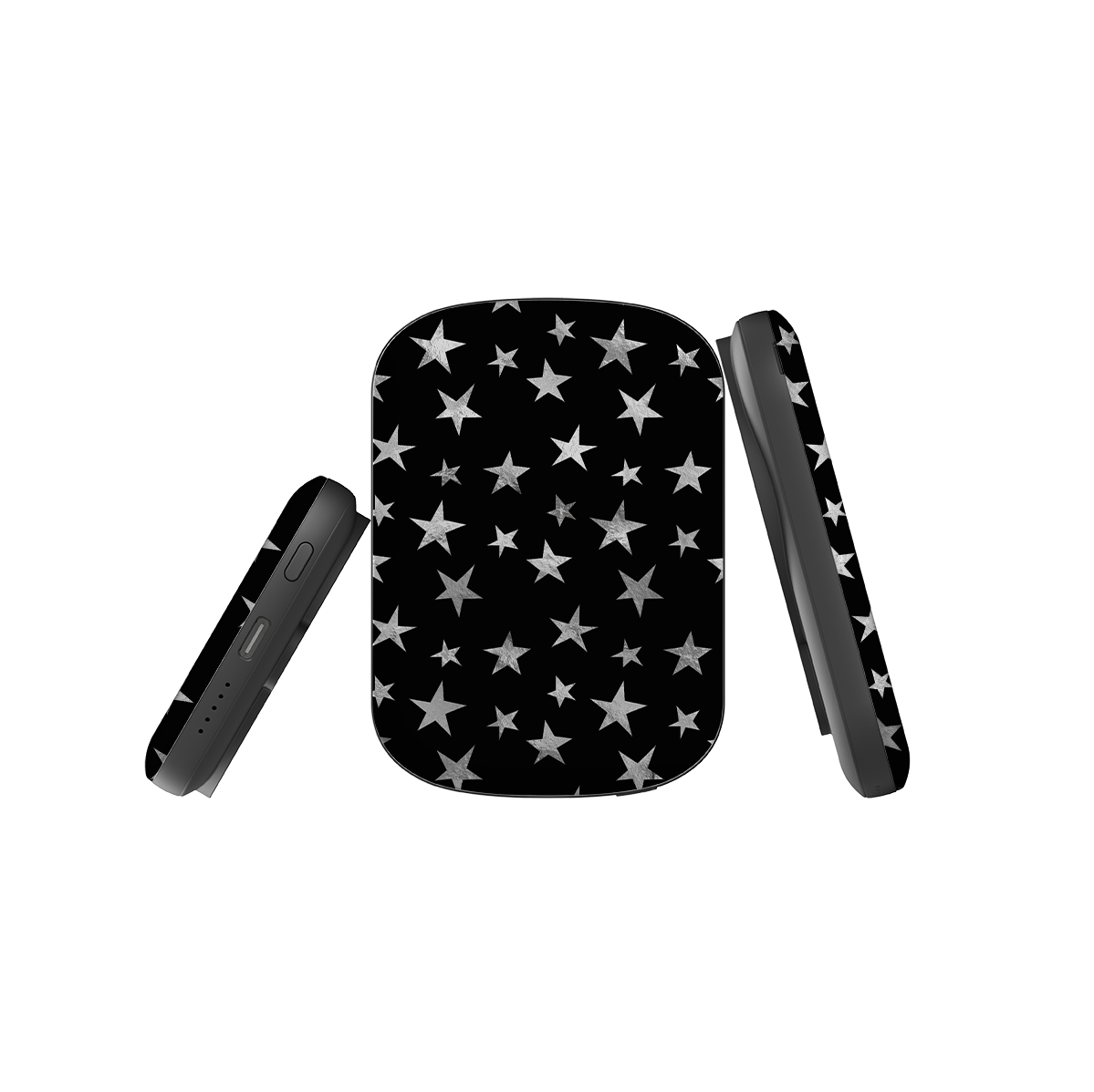MagSafe Power Bank - Black and Silver Stars