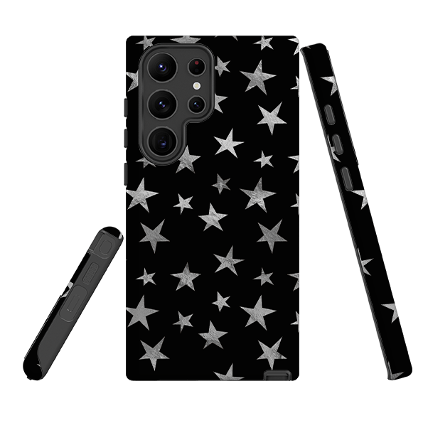 Samsung Tough Case - Black and Silver Stars