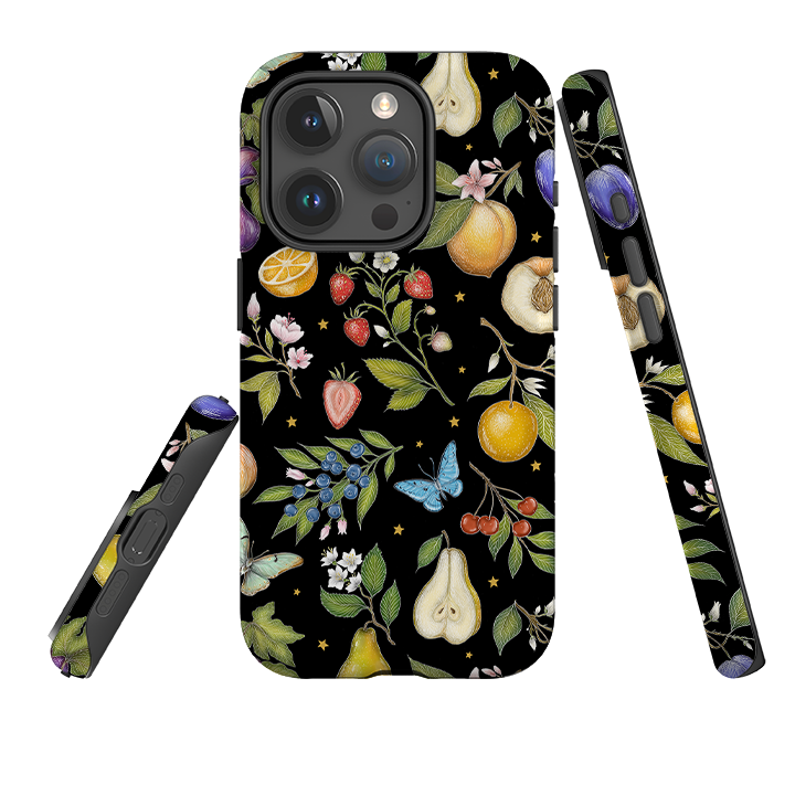 iPhone Tough Case - Black Fruits By Catherine Rowe
