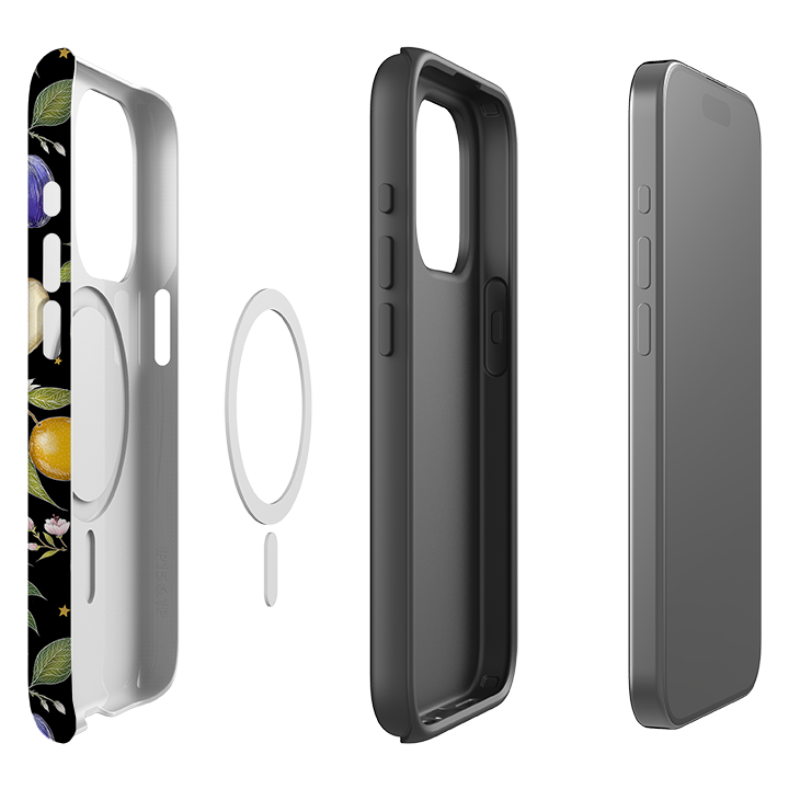 iPhone MagSafe Tough Case -  Black Fruits By Catherine Rowe