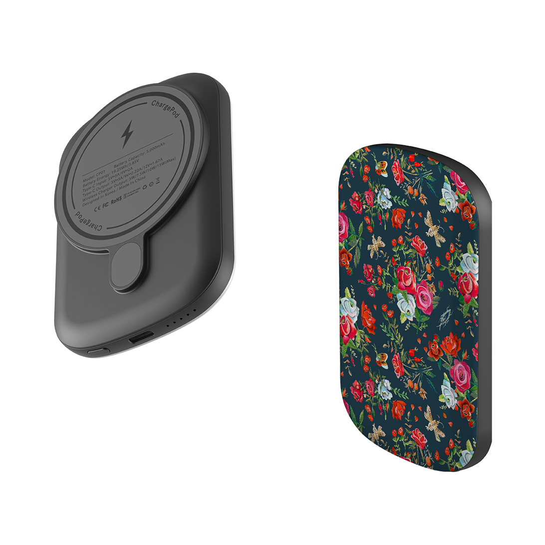 MagSafe Power Bank - Blue Roses By Caroline Bonne Muller