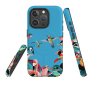 iPhone MagSafe Tough Case -  Blue Birds By Caroline Bonne Muller