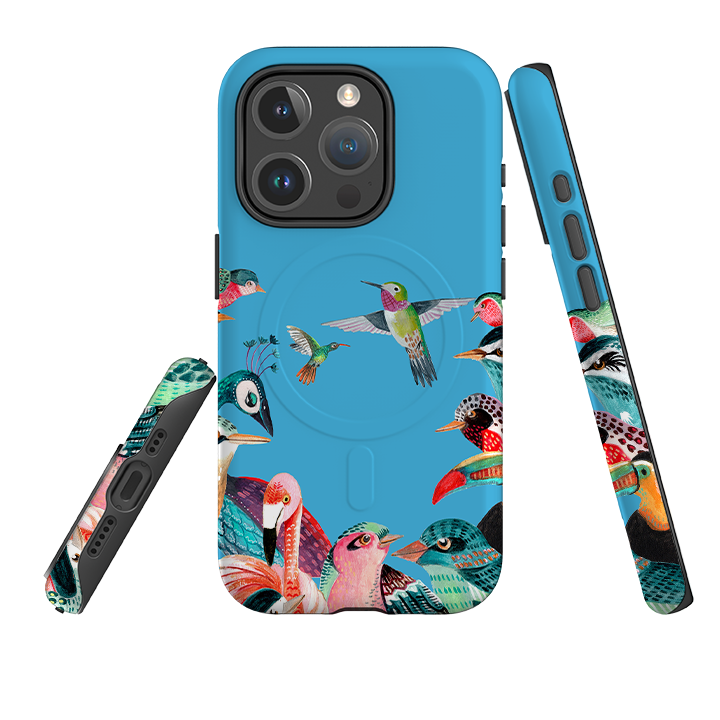 iPhone MagSafe Tough Case -  Blue Birds By Caroline Bonne Muller