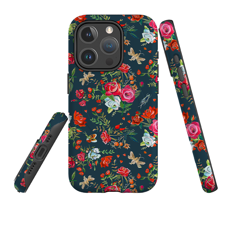 iPhone MagSafe Tough Case -  Blue Roses By Caroline Bonne Muller