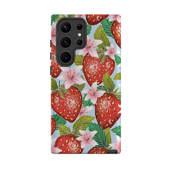 Samsung Tough Case - Blue Strawberries By Catherine Rowe