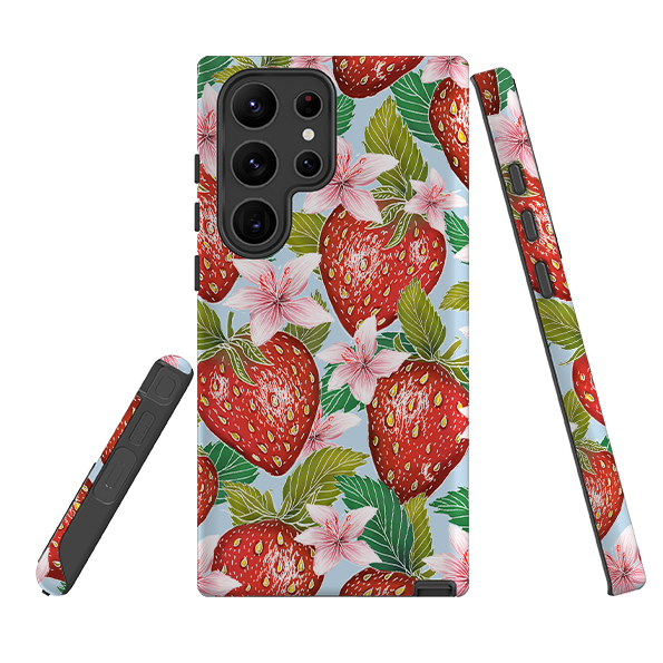 Samsung Tough Case - Blue Strawberries By Catherine Rowe