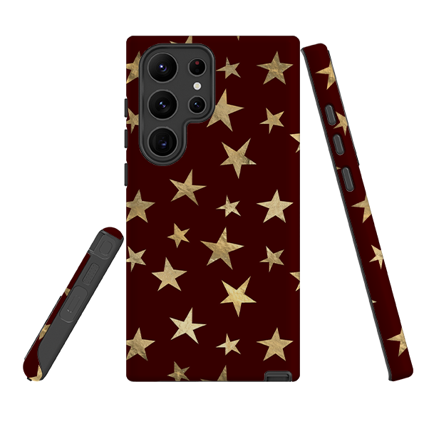 Samsung Tough Case - Brown and Gold Stars