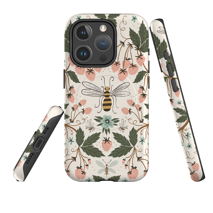 iPhone MagSafe Tough Case - Bugs and Berries By Meghann Rader