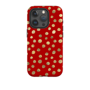 iPhone Tough Case - Burgundy and Gold Stars
