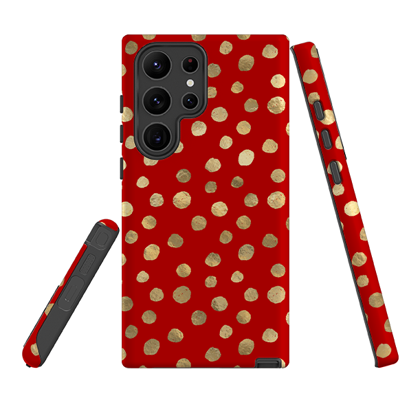 Samsung Tough Case - Burgundy and Gold Stars