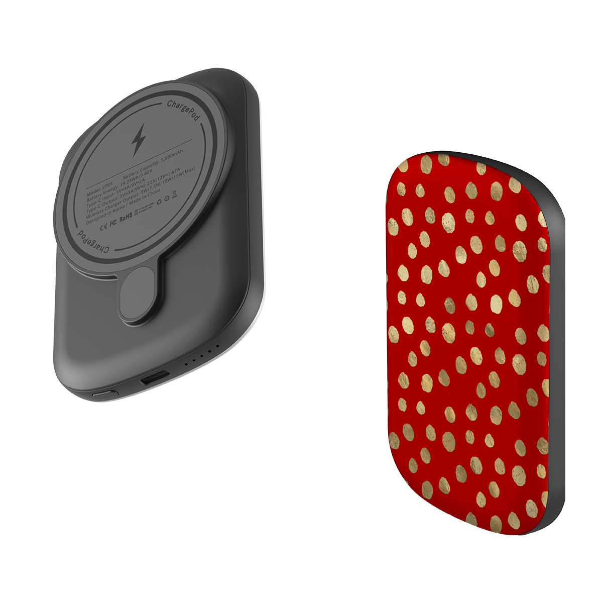 MagSafe Power Bank - Burgundy and Gold Stars