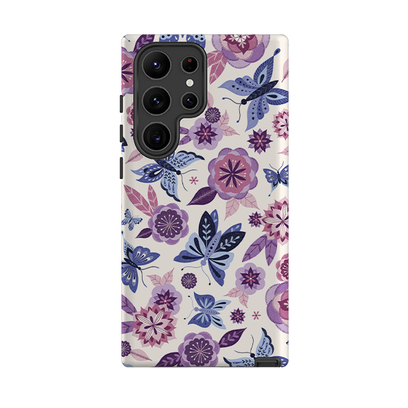 Samsung Tough Case - Butterfly Blooms Ivory By Jenny Zemanek