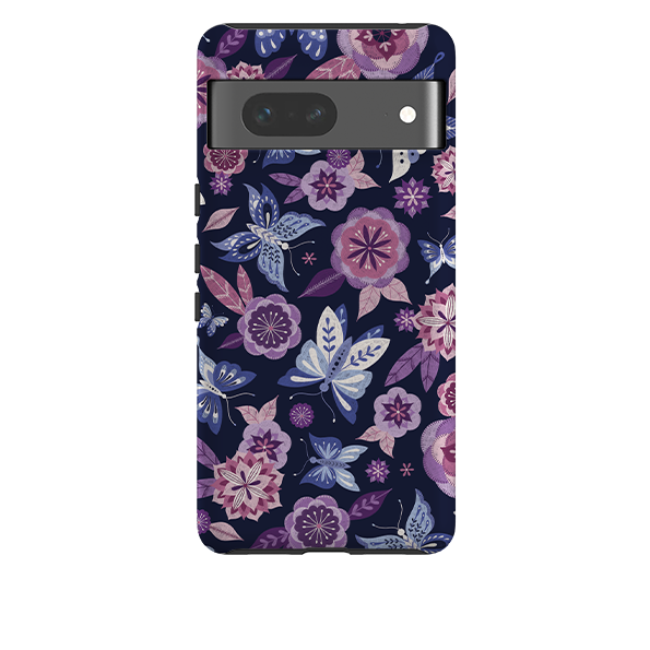 Google Tough Case -  Butterfly Blooms Navy By Jenny Zemanek