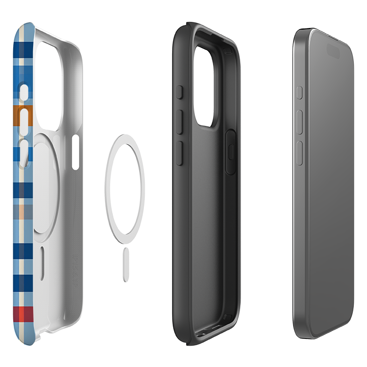 iPhone MagSafe Tough Case - Barcelona Gingham