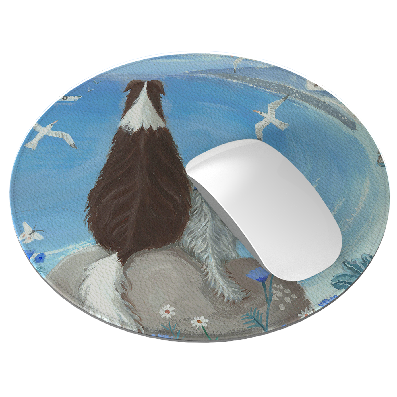 Beach Dog Mouse Mat By Mary Stubberfield